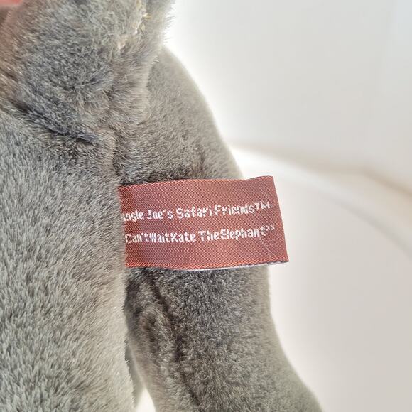 Jungle Joe’s Safari Friends Kate the Elephant Plush Gray 12” Stuffed Animal Toy - Picture 9 of 16